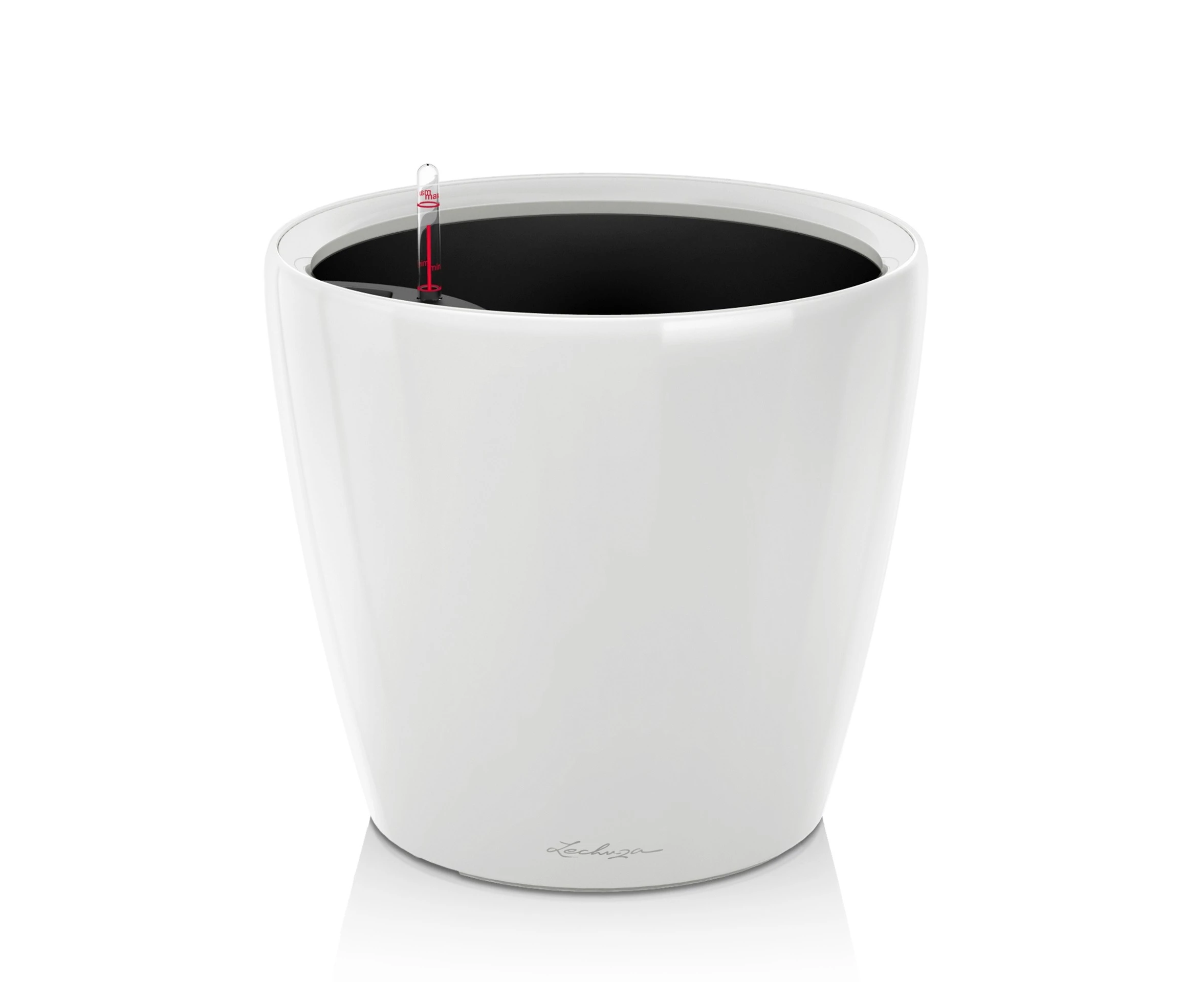 LECHUZA CLASSICO LS 21 PLANTER POT (HIGH GLOSS WHITE)