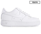 Nike Youth Air Force 1 Sneakers - White