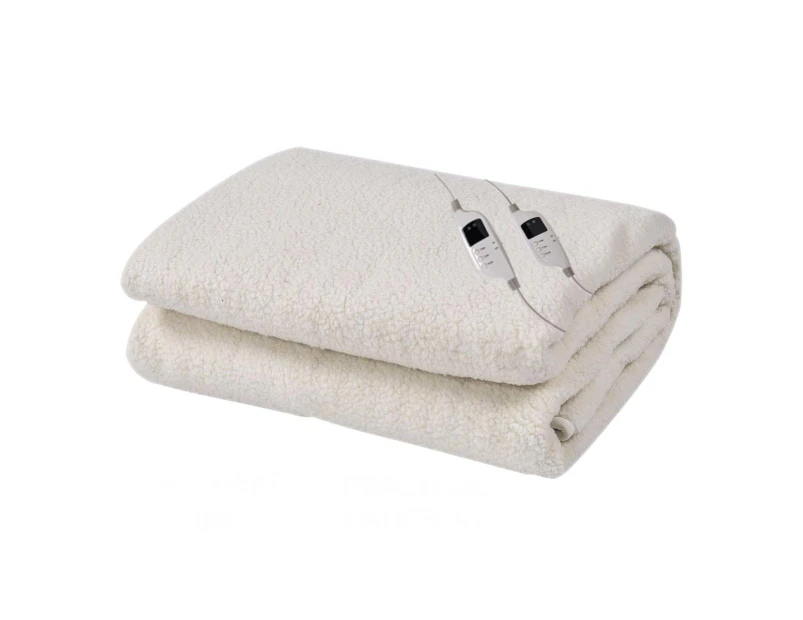Electric Blanket Heated Underlay Fleecy Fully Fitted - King Single