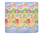 2x1.8m Double Sided Baby Play Floor Mat Animal & Alphabet Patterns 5mm Thickness