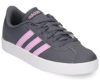 Adidas Girls' VL Court 2.0 K Shoe - Onyx/Clear Lilac/White