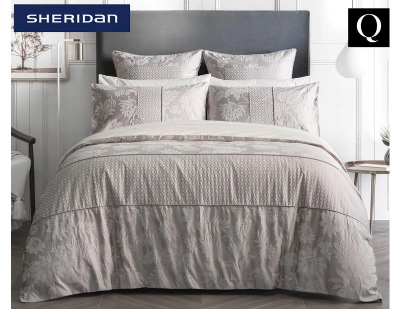 Sheridan Angelis Queen Bed Standard Quilt Cover - Biscuit