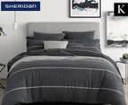 Sheridan Evanston King Bed Standard Quilt Cover - Carbon