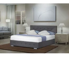 Istyle Nicole King Gas Lift Ottoman Storage Bed Frame Fabric Grey