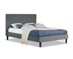 Istyle Wiltshire King Single Bed Frame Fabric Grey