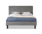Istyle Wiltshire Queen Bed Frame Fabric Grey