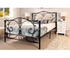 Istyle Christina Double Bed Frame Metal Grey Black 2