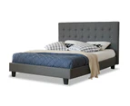 Istyle Amelia Double Bed Frame Fabric Grey