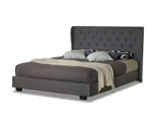 Istyle Wimbledon Double Bed Frame Fabric Charcoal