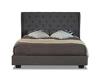 Istyle Wimbledon Double Bed Frame Fabric Charcoal