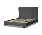 Istyle Wimbledon Double Bed Frame Fabric Charcoal