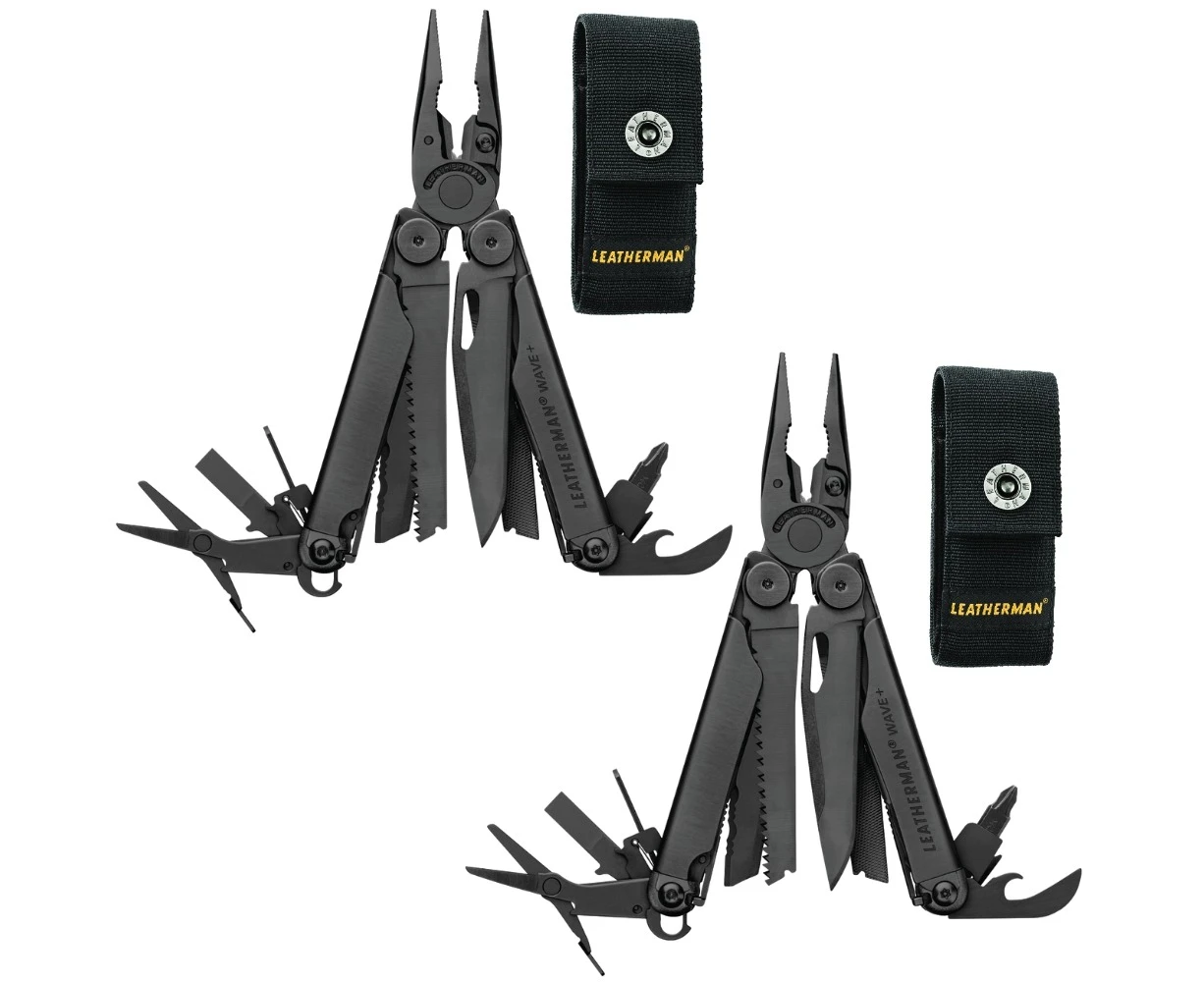 Latest 2018 Leatherman 2 X Black Wave Plus + Multitool + Sheath