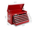 Tool Box Chest 9 Drawers Storage Cabinet Organizer Lockable Toolbox Mechanic Garage Workshop Container Case with Handle