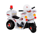 Kids Ride-On Motorbike Motorcycle Battery Patrol Car Electric Toys - White
