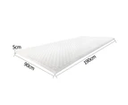 Mattress Topper Single Size Egg Crate Foam 5cm Thick Underlay Protector Bed Sleep Top Pad Cover Mat Deluxe Home Bedding
