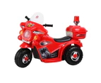 Kids Ride-On Motorbike Motorcycle Battery Patrol Car Electric Toys - Red