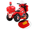 Kids Ride-On Motorbike Motorcycle Battery Patrol Car Electric Toys - Red
