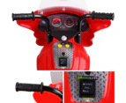 Kids Ride-On Motorbike Motorcycle Battery Patrol Car Electric Toys - Red