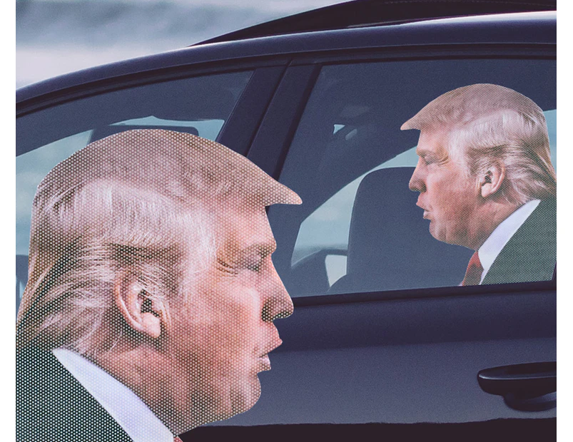 Thumbs Up Ride With Trump Car Window Sticker