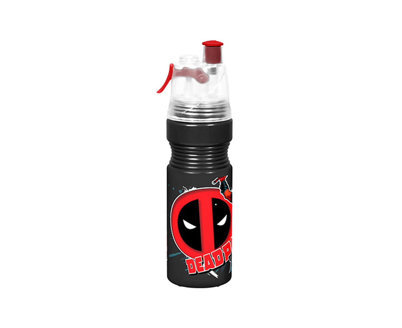 Marvel 750mL Deadpool Misting Drink Bottle - Black/Red | Catch.com.au