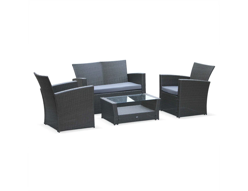 ASTI 4 Seater Outdoor Lounge Set - Grey