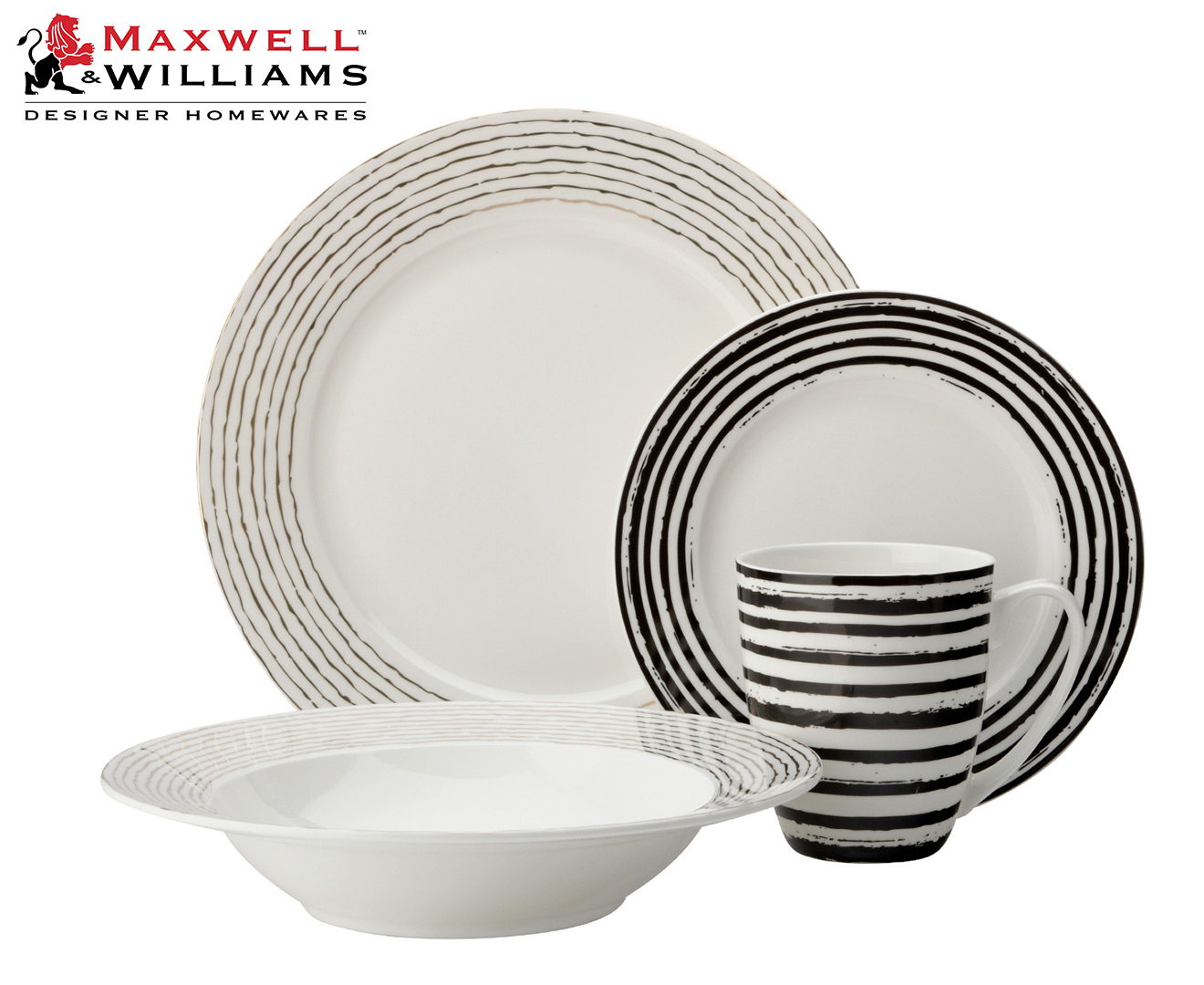 Maxwell & Williams Jewel Black Dinner Set 20 Pieces