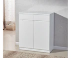800MM High Gloss 2PAC Finish White Wooden Shoe Cabinet Fits US11