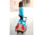 Skip Hop Kids' Owl Zoo Rolling Luggage - Blue/Red