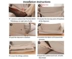 Sofa Cover Stretch 1 2 3 Seater Easy Fit Lounge Couch Super Quality Slipcovers - Sand 2