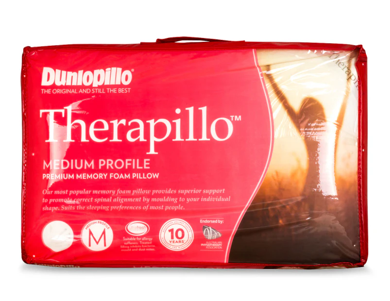 Dunlopillo Therapillo Medium Profile Premium Memory Foam Pillow