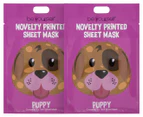 2 x Be Yourself Puppy Novelty Printed Sheet Mask 18mL