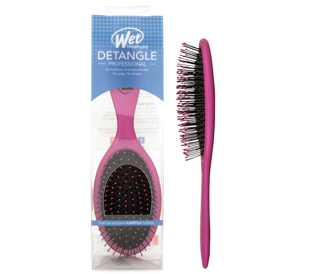  Wet Brush Original Detangler Hair Brush - Punchy Pink -  Exclusive Ultra-soft IntelliFlex Bristles - Glide Through Tangles With Ease  For All Hair Types - For Women, Men, Wet And