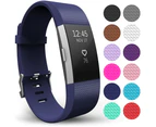 Yousave Fitbit Charge 2 Strap Single (Large) - Dark Blue