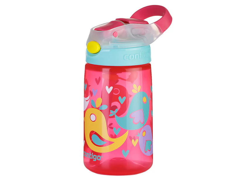 Contigo Kids! 420mL Gizmo Flip Bird Water Bottle - Pink/Multi