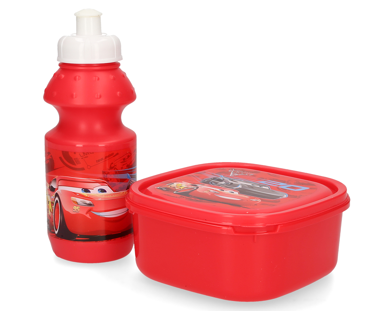 Disney - Cars Lunch Box & Water Bottle Set - Red