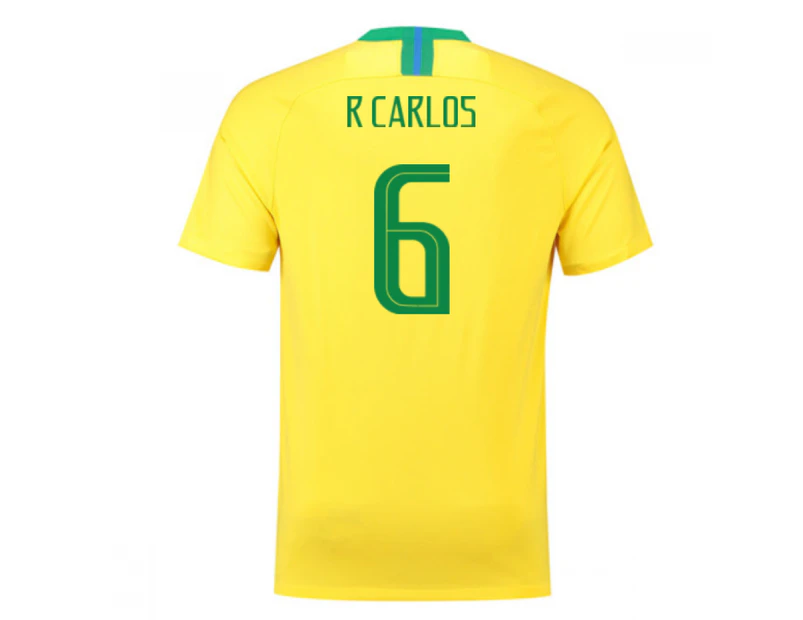 2018-2019 Brazil Home Nike Football Shirt (R Carlos 6) - Kids