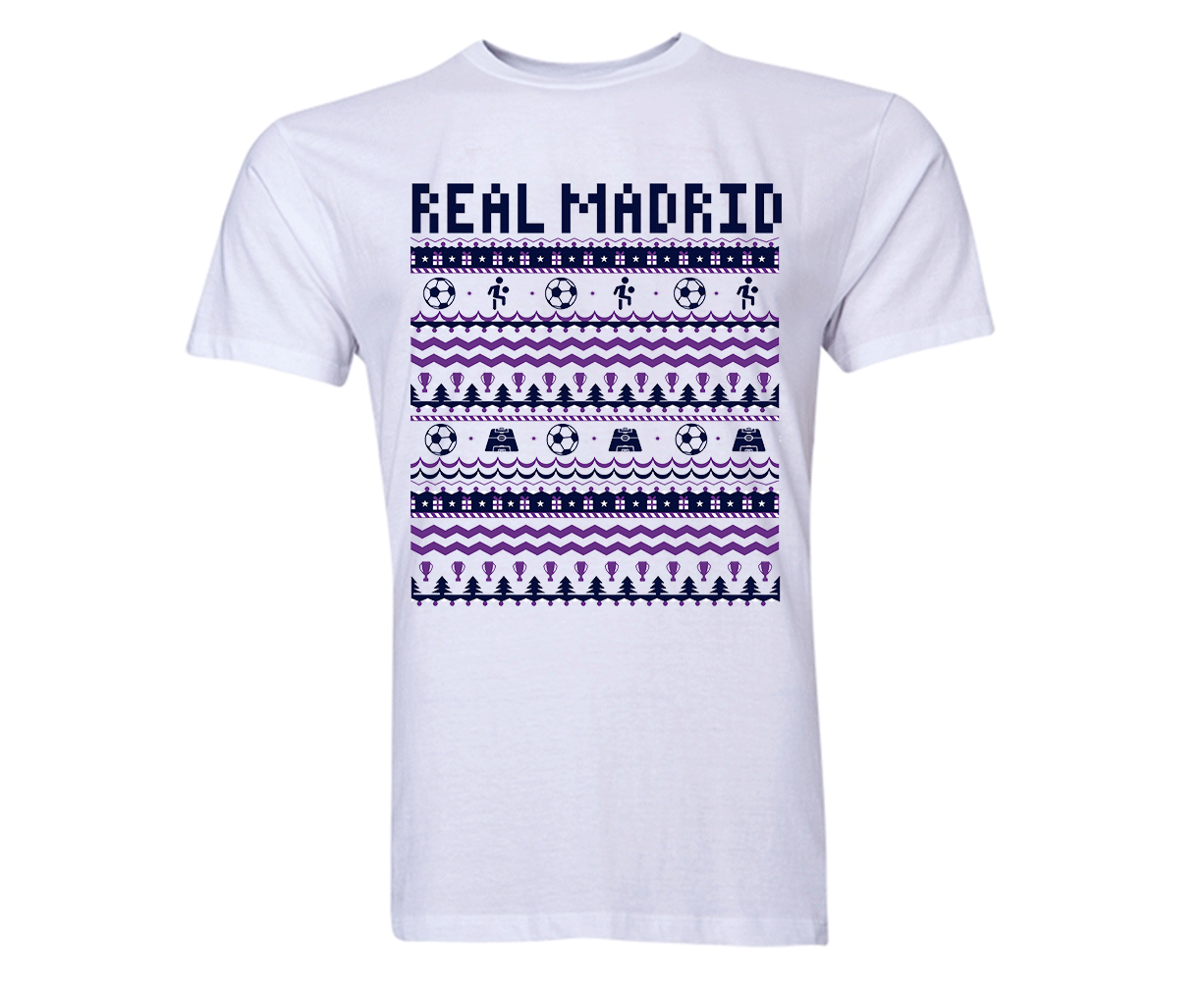 Real Madrid Christmas T-Shirt (White) - Kids