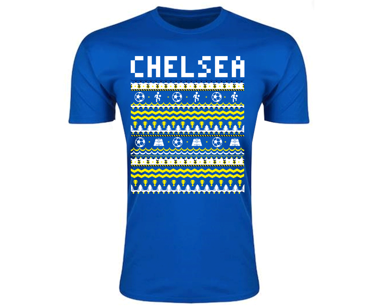 Chelsea Christmas T-Shirt (Blue)