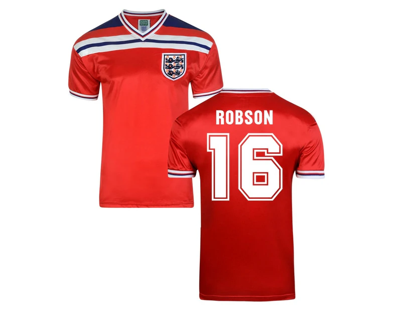 Score Draw England World Cup 1982 Away Shirt (Robson 16)