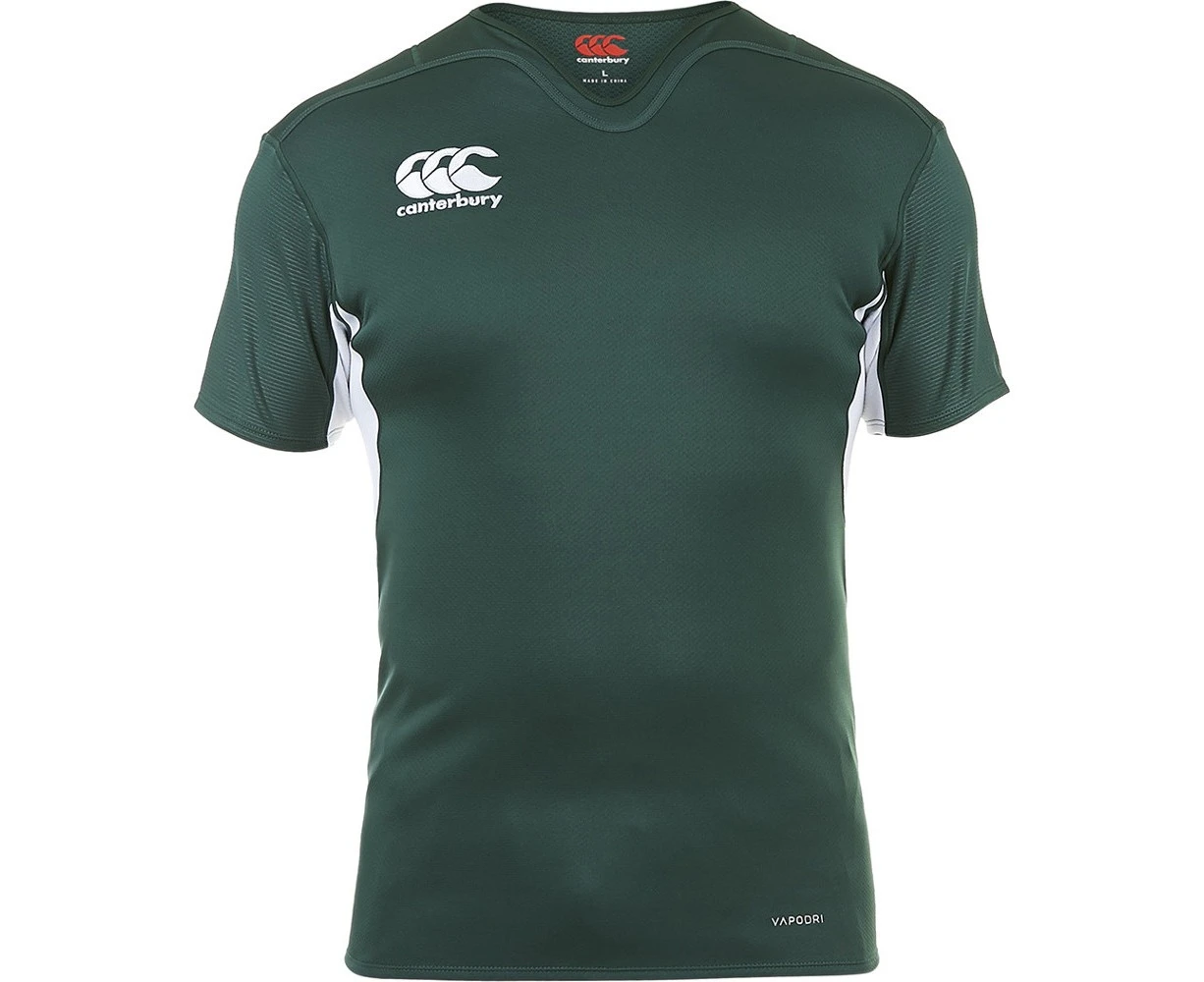 Canterbury Mens Vapodri Challenge Moisture Wicking Rugby Jersey Top - Green