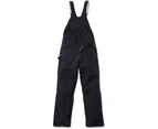 Carhartt Mens Duck Triple Stitch Bib Overalls Suspender Pants Trousers - Black