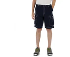 Regatta Boys & Girls Shorefire Coolweave Cotton Canvas Washed Shorts - Navy