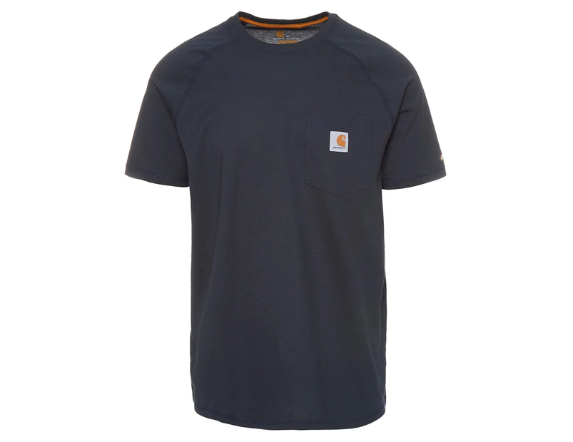 Carhartt Men's Force Cotton Delmont Short Sleeve Tee / T-Shirt / Tshirt - Navy