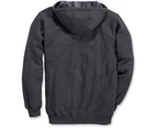 Carhartt Mens Stretchable Signature Logo Hooded Sweatshirt Top - Carbon Heather