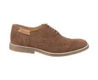 Cotswold Mens Chatsworth Suede Oxford Brogue Lace Up Casual Shoes - Camel