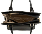 Morrissey Saffiano Structured Leather Handbag - Black
