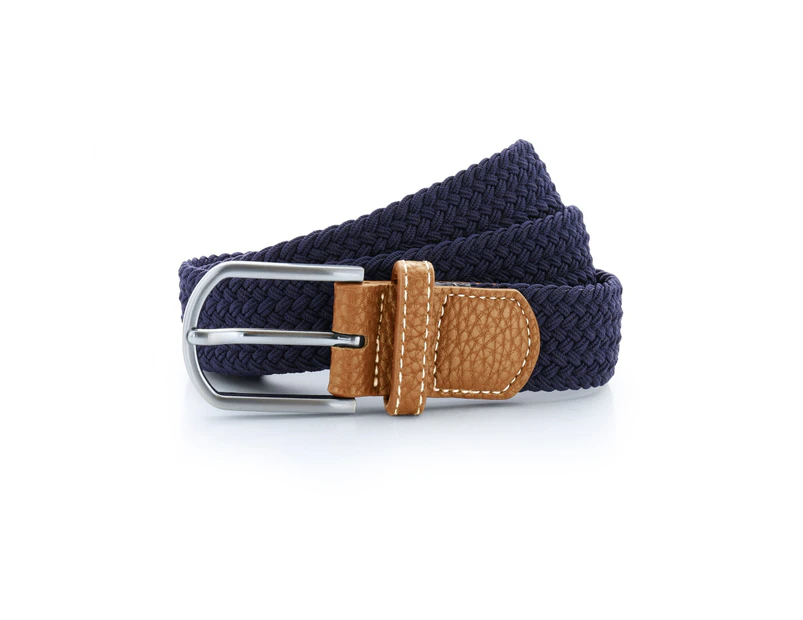 Asquith & Fox Mens Woven Braid Stretch Belt (Navy) - RW4913