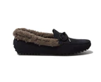 Eve & Kane - St.Tropez Navy Suede & Fawn Sheep Wool Loafers