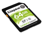 Kingston 64GB SDHC Canvas Select 80R CL10 UHS-I