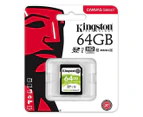 Kingston 64GB SDHC Canvas Select 80R CL10 UHS-I